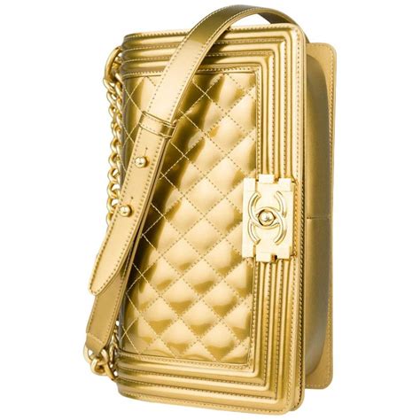 chanel gold boy bag|vintage Chanel bag gold chain.